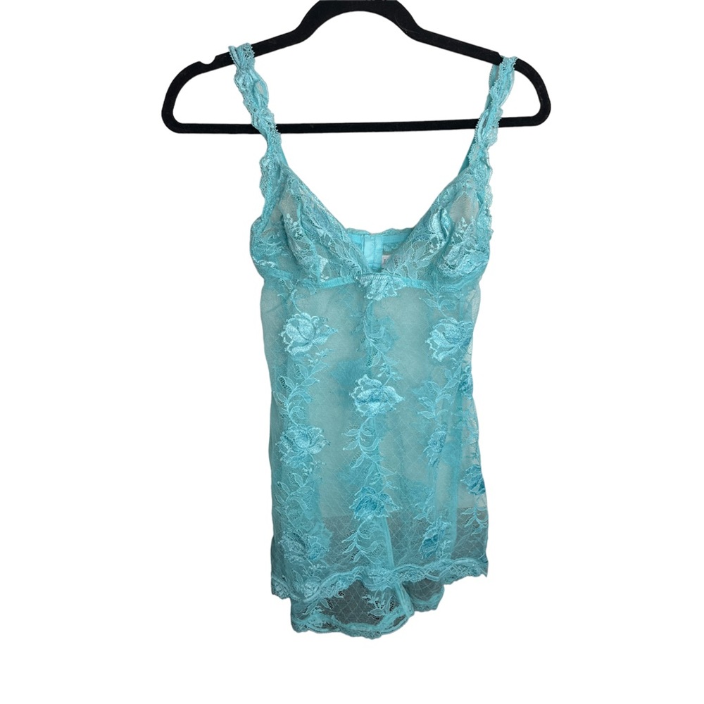 La Perla Women’s Sz 10 Blue Lace Sexy Nighty